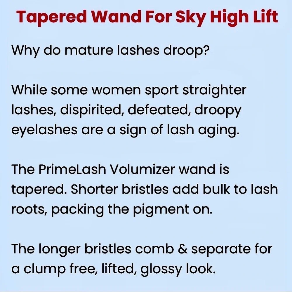 Primelash Lengthening & Volumizing Black Mascara for Thinning & Mature Lashes